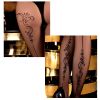 Collant fantaisie noir couture et motif tatouage