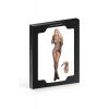 Combinaison ouverte noire strass manches longues