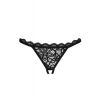 Culotte ouverte dentelle noire et or