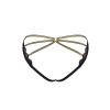 Culotte ouverte dentelle noire et or