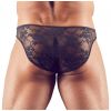 slip homme noir dentelle
