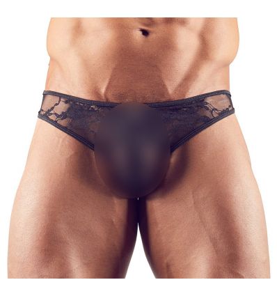 slip homme noir dentelle