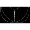 Collier poitrine argentée et zircone vert