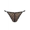 String homme noir résille motif graphique