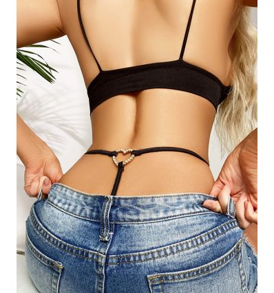 String strass noir tulle transparent