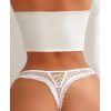 String blanc transparent motif coeur