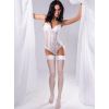 Bas blancs scintillants transparents