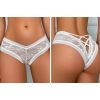 Tanga dentelle floral blanc - laçage