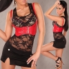 Ceinture corset sexy simili cuir rouge ou blanche 