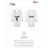 Peignoir noir dentelle manches longues