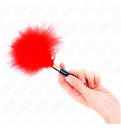 Plume rouge à caresses