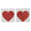 Nipple coeur rouge paillettes