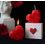 Bougie coeur rouge Saint-Valentin