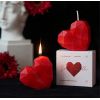 Bougie coeur rouge Saint-Valentin