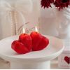 Bougie coeur rouge Saint-Valentin