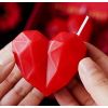 Bougie coeur rouge Saint-Valentin