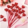 5 Batonnets coeur St Valentin scintillants