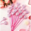 5 Batonnets coeur St Valentin scintillants