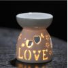 Brûleur d'aromathérapie porcelaine love St Valentin