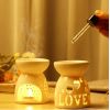 Brûleur d'aromathérapie porcelaine love St Valentin
