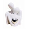 Statue blanche couple Saint Valentin