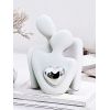 Statue blanche couple Saint Valentin