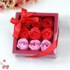 Coffret cadeau savon forme de fleur rose