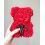 Ours en fleur rouge St Valentin