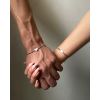 2 bracelets argenté couple coeur