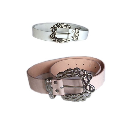 Ceinture simili cuir blanche ou rose