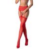 Collant ouvert rouge résille