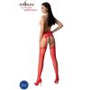 Collant ouvert rouge résille