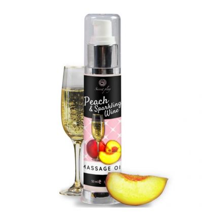 Huile de massage pêche et champagne