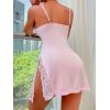 Nuisette courte lycra rose pastel 