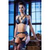 Ensemble lingerie noir et bleu dentelle