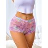 Shorty sexy dentelle multicolore pastel