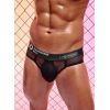 Slip sexy résille transparent homme