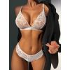 Soutien gorge bralette et string blanc