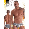 mini boxer pour homme Eros Veneziani gris et blanc