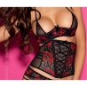 Corset serre taille Axami rouge et noir