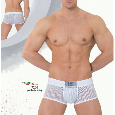 Boxer blanc rayé Eros Veneziani