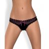 Tanga dentelle taille basse noir