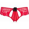 String ouvert dentelle rouge Tao Axami