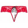 String ouvert dentelle rouge Tao Axami