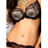 Soutien gorge push up noir et beige 