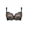 Soutien gorge push up noir et beige 