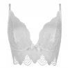 Soutien gorge semi-corset dentelle blanche