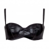 Soutien gorge simili cuir noir