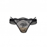 String voile et dentelle noir et beige