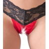 Ensemble soutien-gorge dentelle et satin rouge et noir